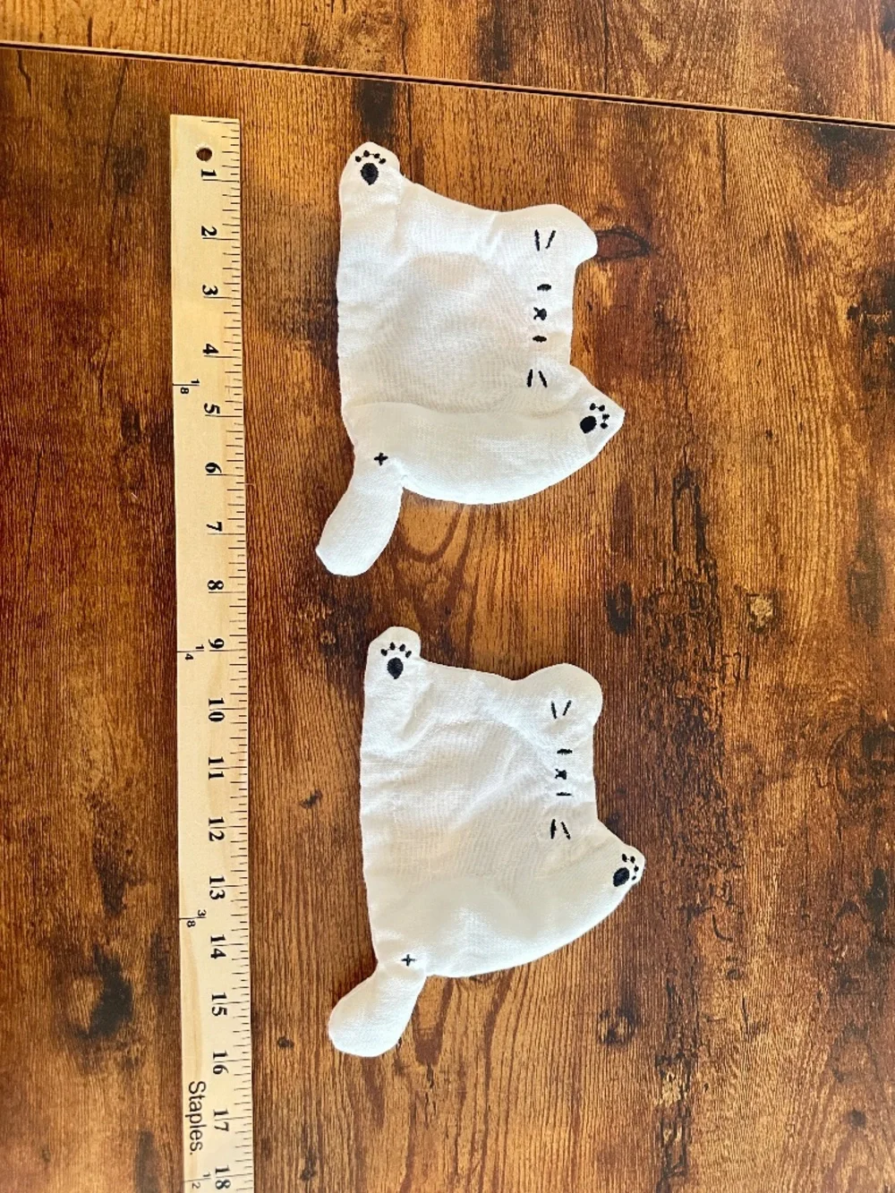 Set Of Two White Cat Cup Coasters